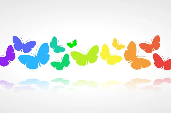 vektör arka plan - renkli kelebekler
