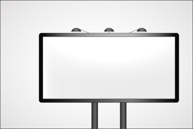Açık billboard üzerinde beyaz - vektör