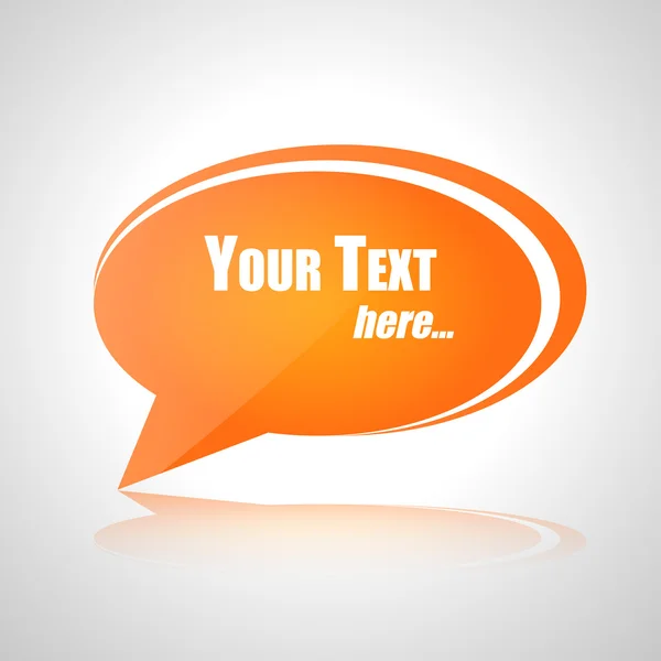 turuncu vektör konuşma balonu