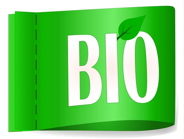 Etiqueta bio vector verde — Vector de stock