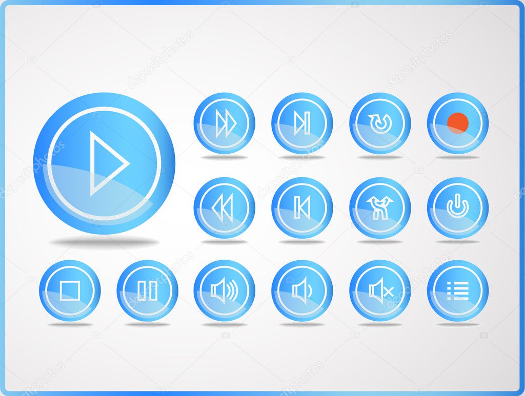 Blu media icons