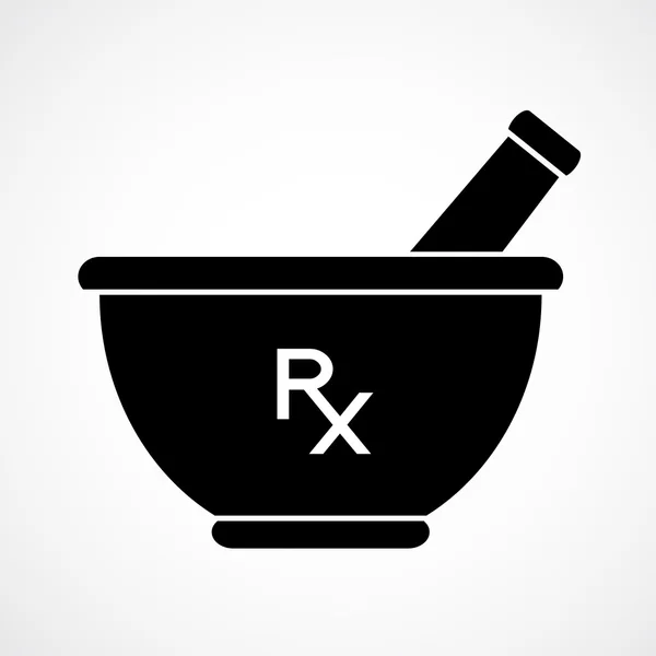 Símbolo farmácia - argamassa e pilão — Fotografia de Stock