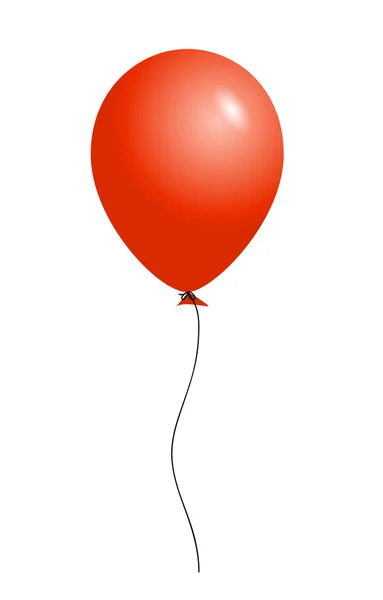 Roter Ballon auf weißem — Stockvektor