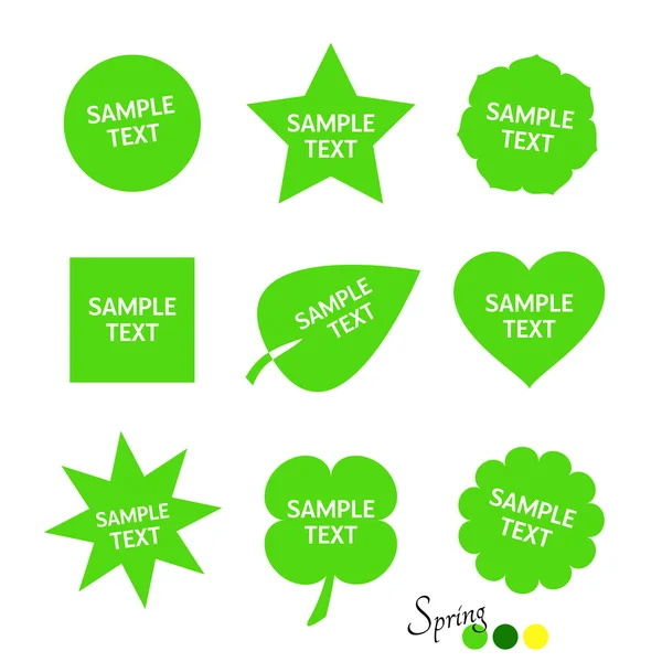 Springcolors - basit etiketleri — Stok Vektör