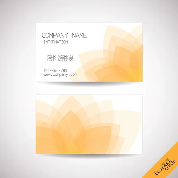 Vektör Kartvizit soyut lotus arka plan, ön ve