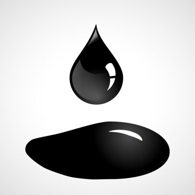 Oil drop and spill clipart