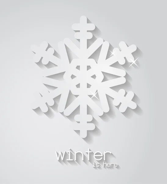Flocon de neige vecteur blanc — Image vectorielle