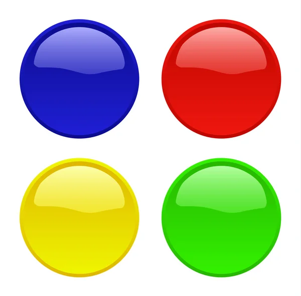 Πολύχρωμο διανυσματικά κουμπιά απομονωθεί — Διανυσματικό Αρχείο