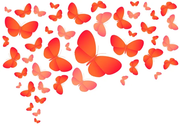 Beyaz renkli vektör kelebekler — Stok Vektör