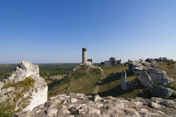 Ruínas do castelo em Olsztyn — Fotografia de Stock