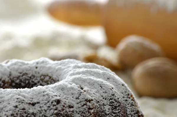 Primer plano de un pastel de Navidad — Foto de Stock