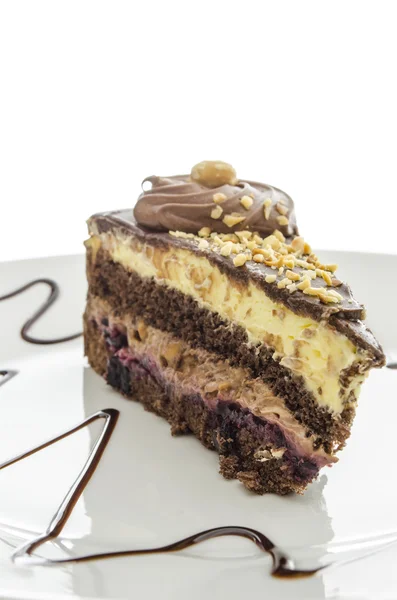 A cake with hazelnuts — Stock Photo, Image