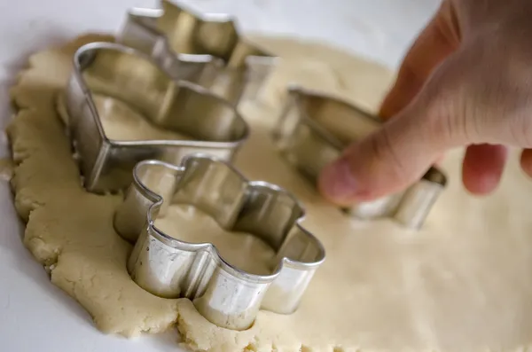 Cozimento cookies closeup — Fotografia de Stock