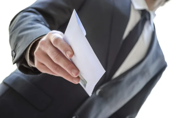 Man giving envelope — Stock Photo, Image
