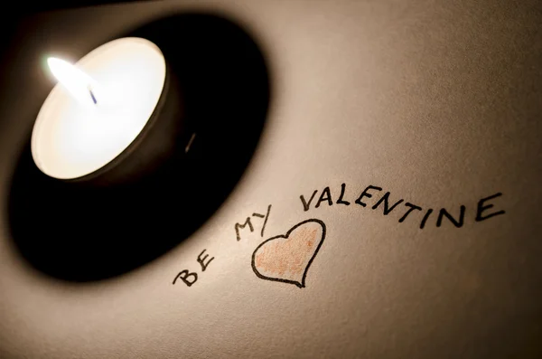 Be my Valentine note — Stock Photo, Image