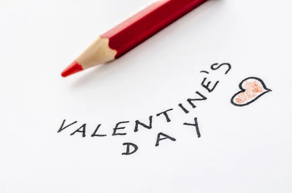 Message écrit à la main pour la Saint Valentin — Photo