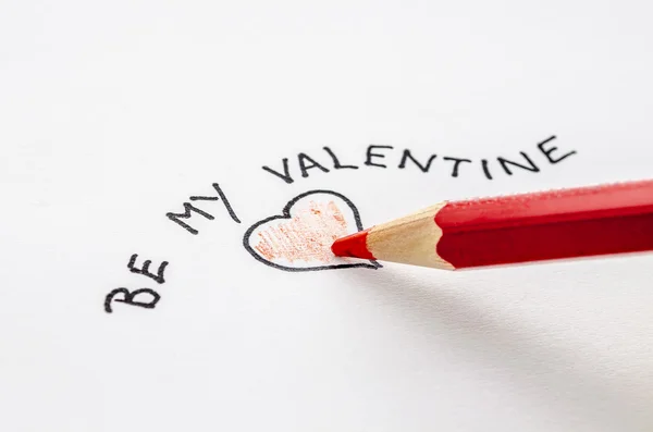 Valentine note sur un papier — Photo