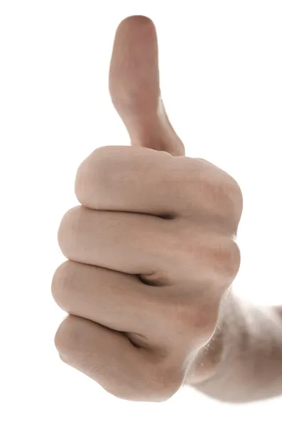 Mano con el pulgar hacia arriba signo —  Fotos de Stock