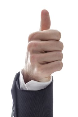 ok işaretiyle gösterilen iş adamın elini