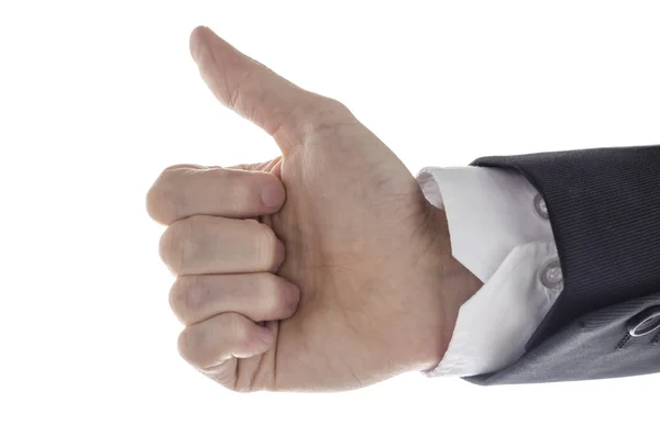 Business man with thumb up sign — Stock Photo, Image