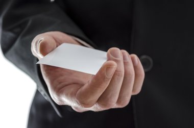 iş adamı ziyaret kart veren