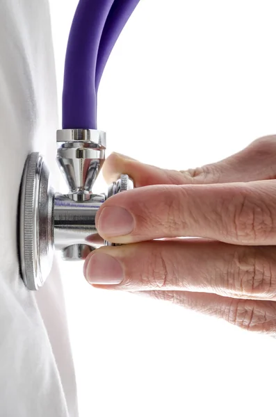 Examining with stethoscope — Stock Photo, Image