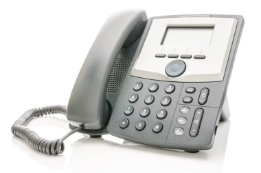 telefon beyaz izole