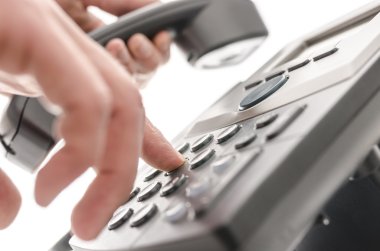 bir telefon numarası closeup çevirme
