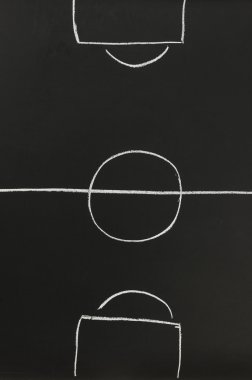 bir boş futbol alanının Üstten Görünüm