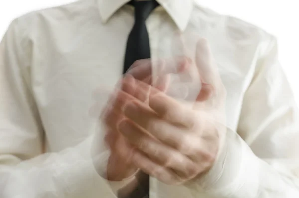 Blurred hands clapping — Stock Photo, Image
