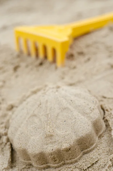 Closeup of shell made of sand — Stock Photo, Image