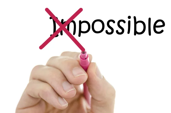 Making word impossible possible — Stock Photo, Image