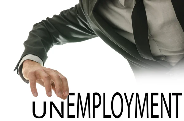 Convertir la palabra desempleo en empleo — Foto de Stock
