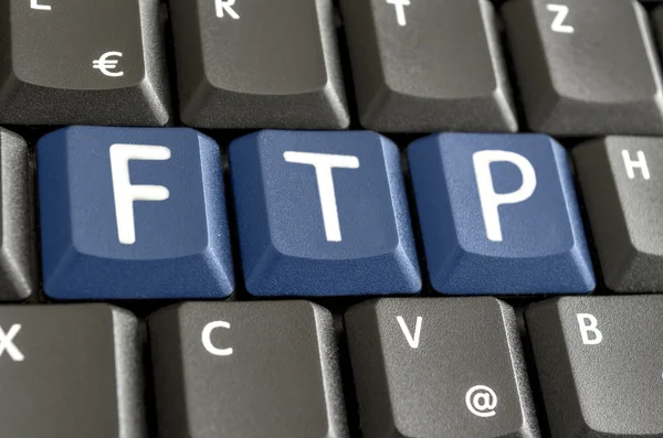 FTP written on computer keyboard — Stock Photo, Image