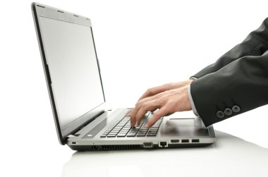 ayrıntı bulanık el laptop kullanma