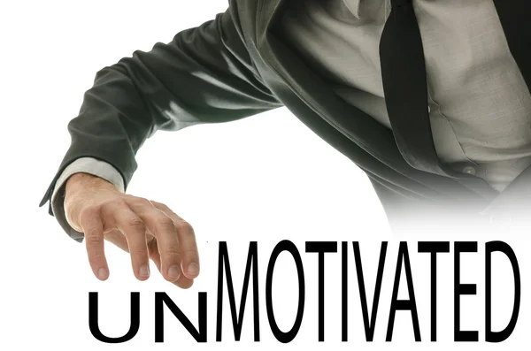 Changing word Unmotivated into Motivated — Stock Photo, Image