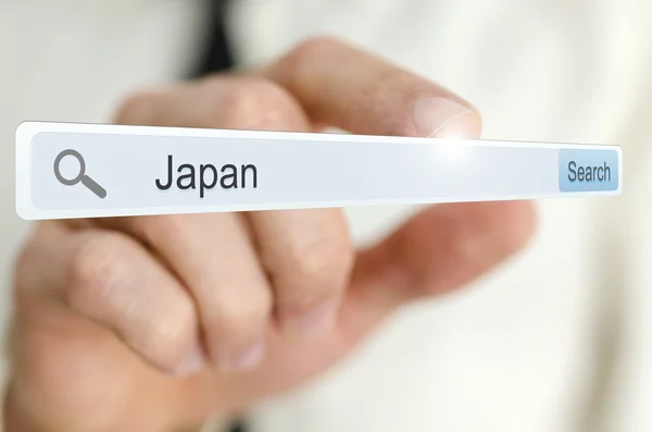 Word Japan written in search bar — Stock Photo, Image