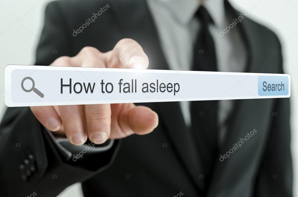 How to fall asleep written in search bar
