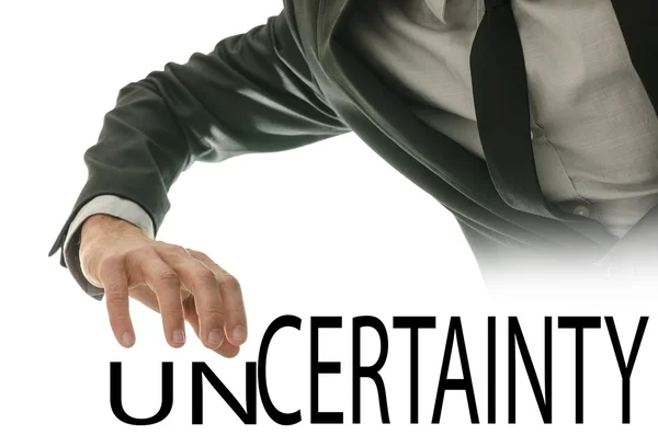 Changing word Uncertainty into Certainty — Stockfoto