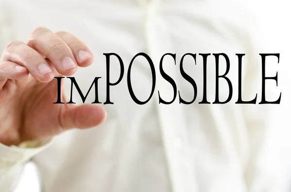 Cambiar palabra Imposible en Posible — Foto de Stock