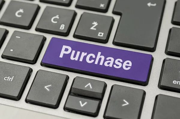 Purchase button on computer keyboard — Stock Photo, Image