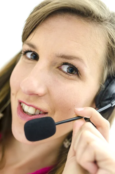 Attraktiver Helpline-Betreiber — Stockfoto