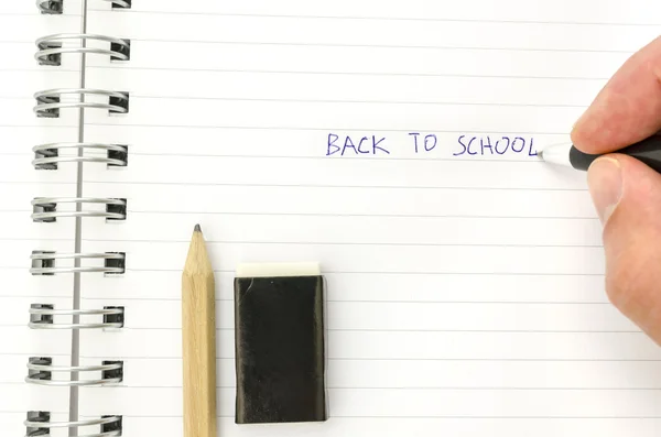 Writing back to school — Stock Photo, Image