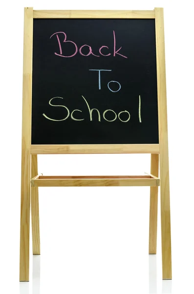 Placa preta com texto Back to School — Fotografia de Stock