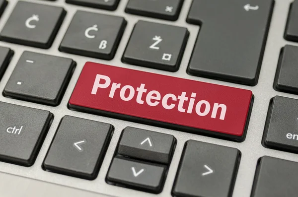 Protection key on keyboard — Stock Photo, Image