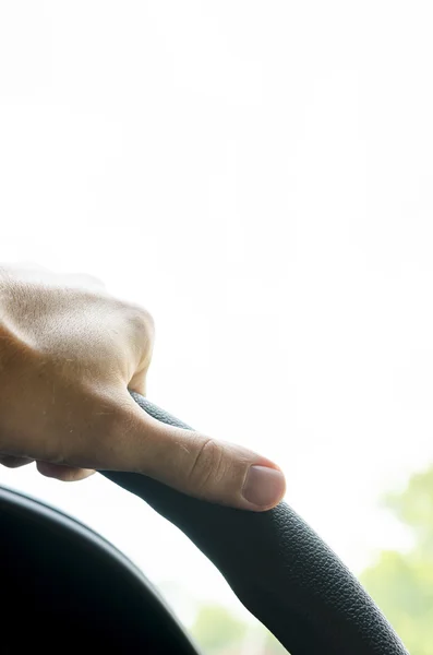 Fechar a condução de um carro — Fotografia de Stock