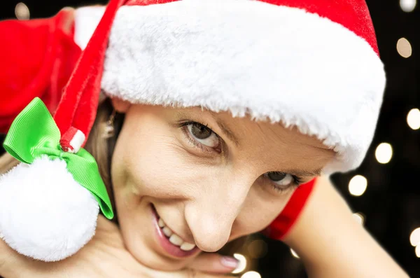 Miss-Weihnachtsmann-Porträt — Stockfoto