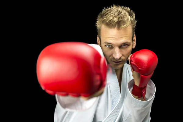 Boxeador de patada joven — Foto de Stock