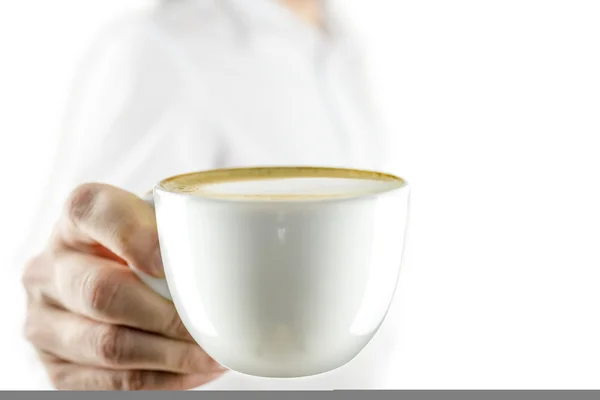 Bietet Ihnen eine Tasse Kaffee — Stockfoto