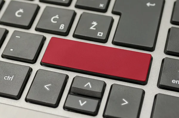 Leerer roter Computerschlüssel — Stockfoto